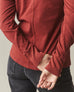 Women's Premium Slub Long Sleeve V-Neck Tee - Russet Brown
